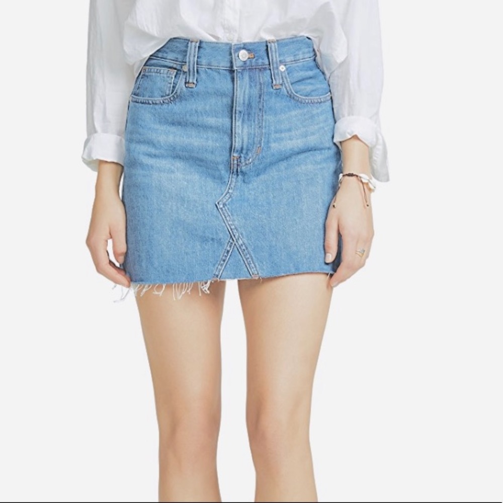Madewell Rigid Denim  Mini Skirt in Lovell Wash 27